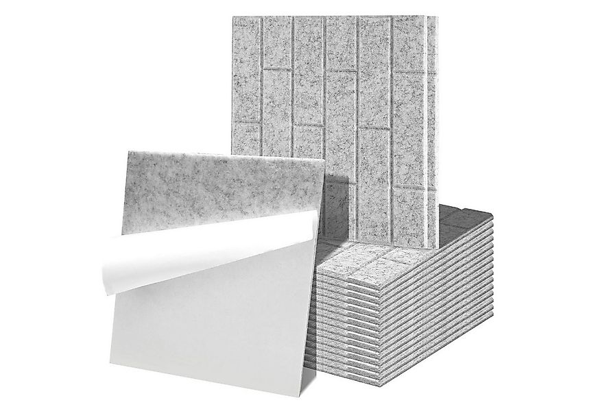 Clanmacy Akustikplatte 18 stuks Akustikplatten Quadratisch Kacheln Selbstkl günstig online kaufen