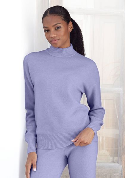 LASCANA Strickpullover mit Stehkragen und Rippbündchen, Loungewear günstig online kaufen