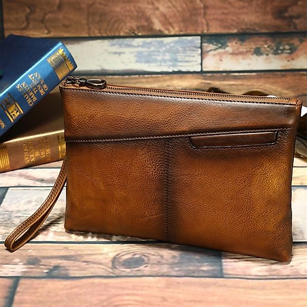 YUBRO-STUDIO Clutch Herren Leder Clutch Tasche günstig online kaufen