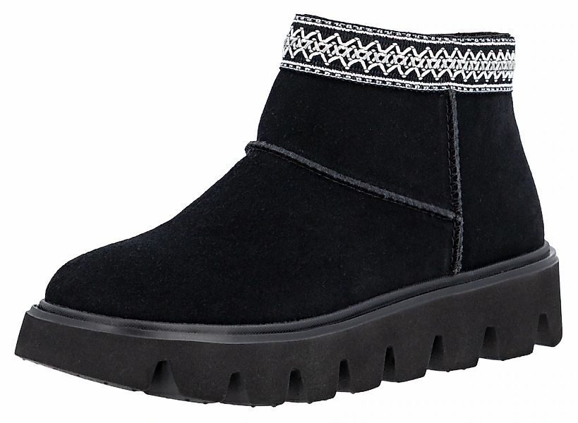 RIEKER Sport Winterboots, Plateauboots, Stiefelette mit Textileinfass im Et günstig online kaufen