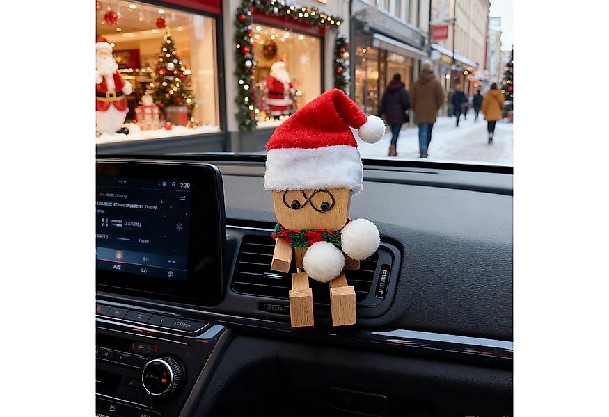 REDOM Dekofigur Auto Deko Holz Wackelfigur lustige Wackelpuppe Armaturenbre günstig online kaufen