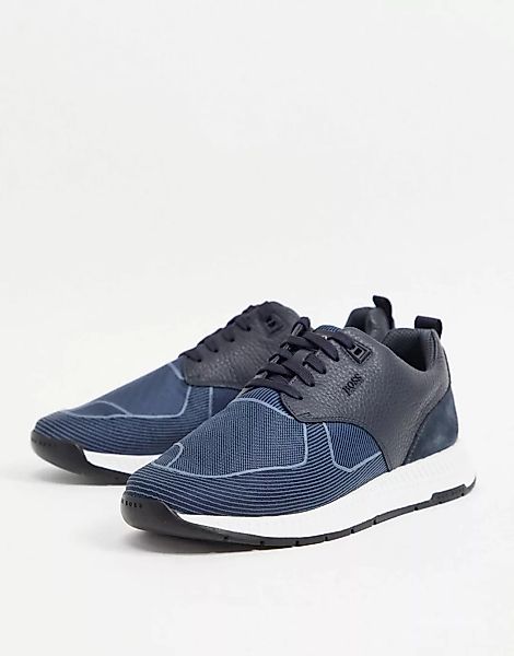 BOSS – Titanium Runn – Sneaker in Marineblau günstig online kaufen