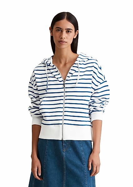 Marc OPolo DENIM Kapuzensweatjacke, geringelt, relaxed fit, breite Bündchen günstig online kaufen