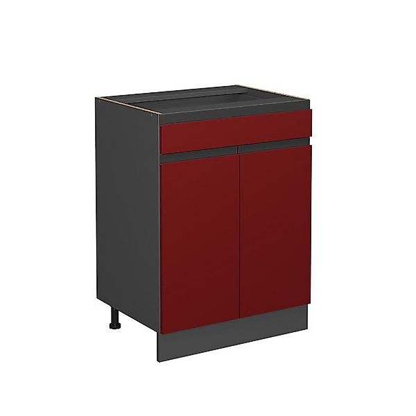 Vicco Unterschrank R-Line, Rot/Anthrazit, 60cm J-Shape, mit Schublade ohne günstig online kaufen