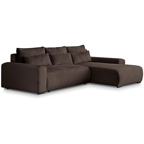 Beautysofa Ecksofa Benny, mit Schlaffunktion, Bettkasten, Wellenfedern, sti günstig online kaufen