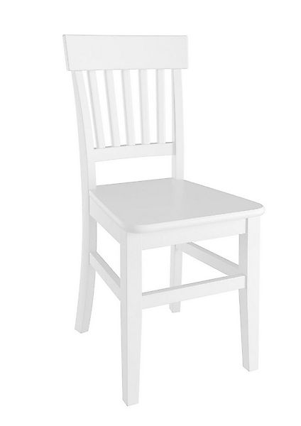 ERST-HOLZ Esszimmerstuhl Holzstuhl in Weiß Klassischer Stil Kiefer Massiv günstig online kaufen