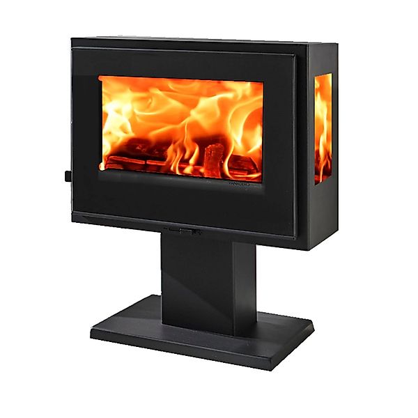 Panadero Loire 3V EcoDesign drei Kaminofen Stahl Schwarz 8 kW günstig online kaufen