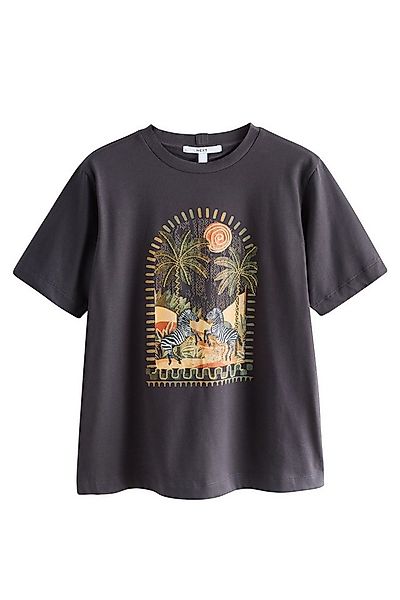 Next T-Shirt Schweres T-Shirt mit Provence-Grafik (1-tlg) günstig online kaufen