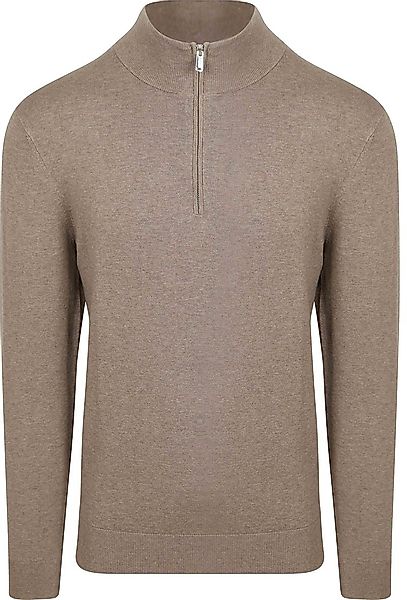 Profuomo Half Zip Pullover Luxury Basic Taupe - Größe M günstig online kaufen
