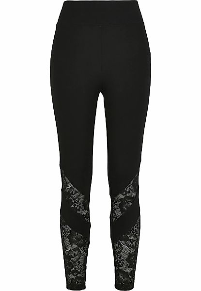 URBAN CLASSICS Leggings "Urban Classics Damen Ladies Highwaist Lace Inset L günstig online kaufen