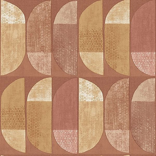 PROFHOME 375317-GU Grafik Tapete Geometrisch Matt Orange Gelb Creme 0,53 m günstig online kaufen