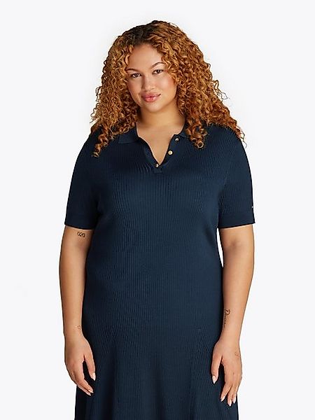 Tommy Hilfiger Curve Strickkleid CRV RIB BTN F&F POLO SWT DRESS in Großen G günstig online kaufen