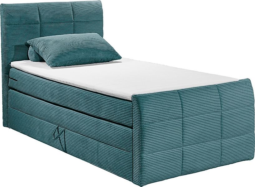 ED EXCITING DESIGN Boxspringbett "Bolivia", harte Seite mit Kokosmatte, wei günstig online kaufen