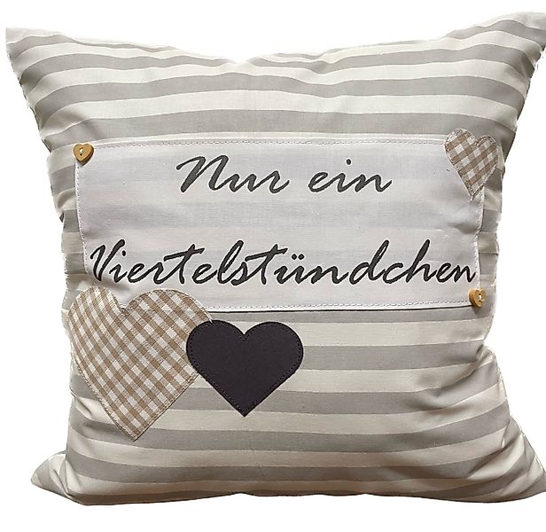 Ammerkind Dekokissen Landhausstil Kissenbezug *Nur ein Viertelstündchen* gr günstig online kaufen