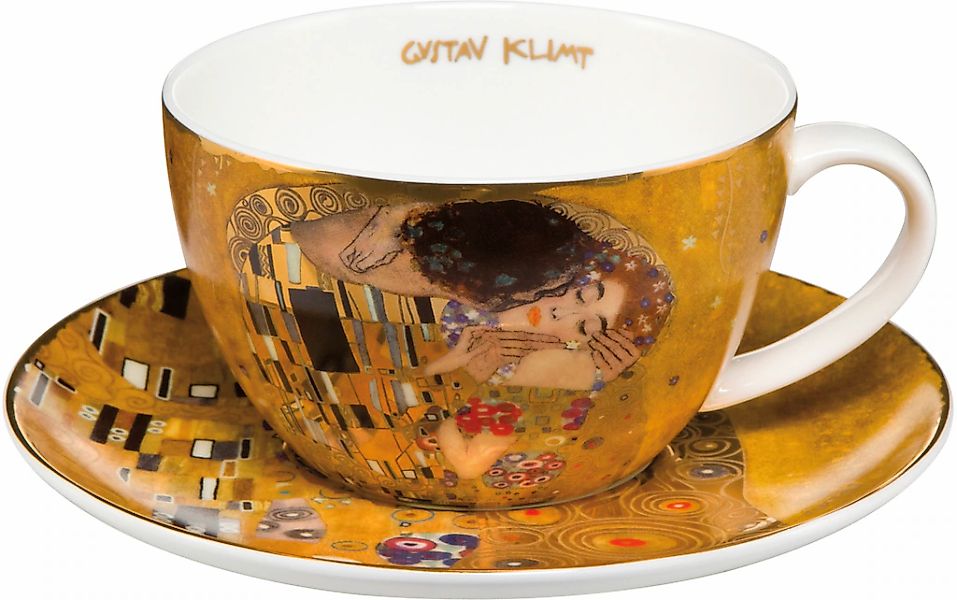 Goebel Cappuccinotasse "Der Kuss" goldfarben günstig online kaufen