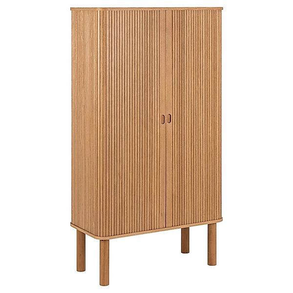 ebuy24 Langley Vitrinenschrank 2 Schiebetüren Eiche Dekor günstig online kaufen
