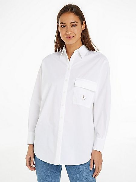 Calvin Klein Jeans Longbluse LONG COTTON UTILITY LS SHIRT mit Logopatch günstig online kaufen