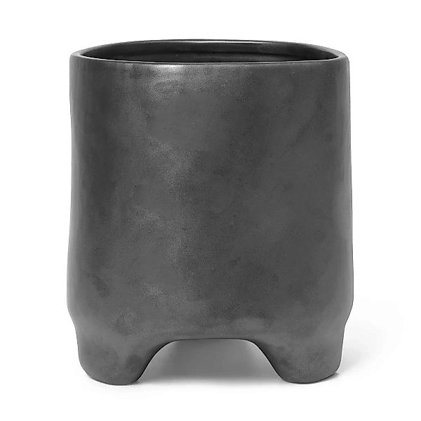 Blumentopf Esca Small keramik schwarz / Ø 17 x H 18 cm - Steinzeug - Ferm L günstig online kaufen