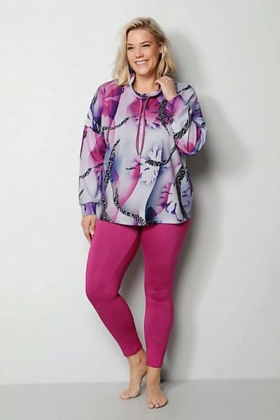 TruYou Sweatshirt Sweatshirt Allover-Muster Stehkragen Langarm günstig online kaufen