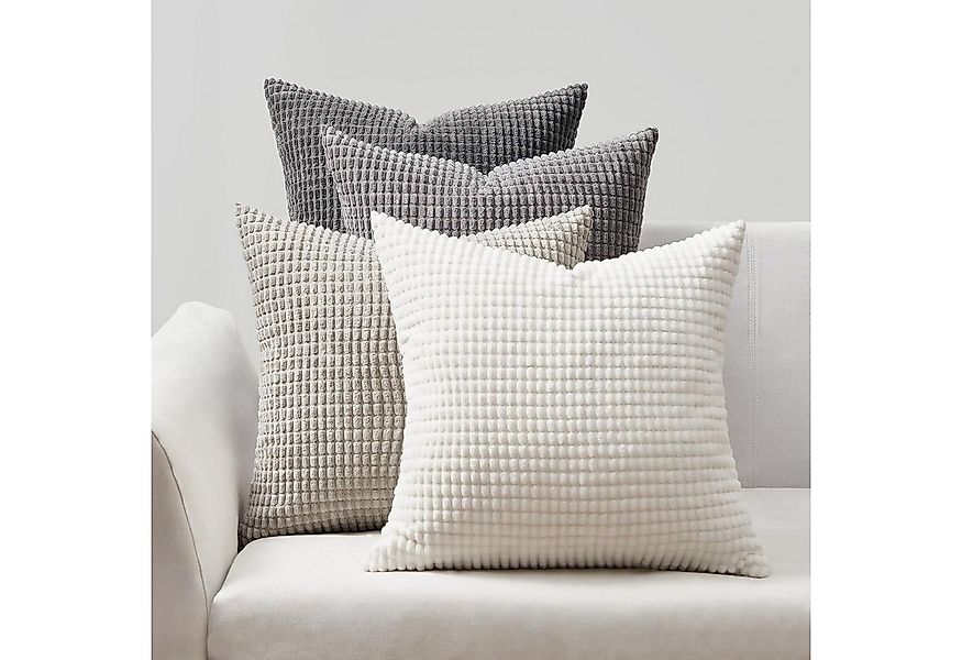 Topfinel Kissenbezug Dekokissenbezug 4er Set 40x40cm aus Cord Samt-Farbverl günstig online kaufen