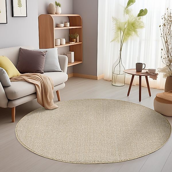 SIMPEX24 Teppich Unicolor, Rund, Höhe: 7 günstig online kaufen