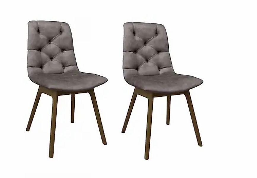 andas Esszimmerstuhl »Ramon« (Set) 2 Stk. Samt mit Massivholzbeinen, in ver günstig online kaufen