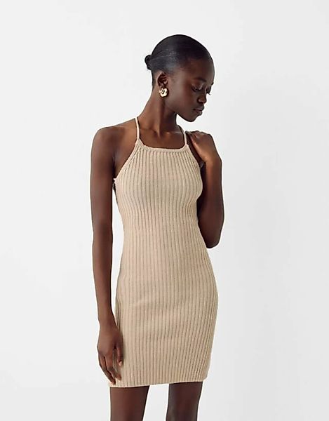 Bershka Kleid Im Rustikalen Stil Mit Freiem Rücken Damen L Sandfarbe günstig online kaufen