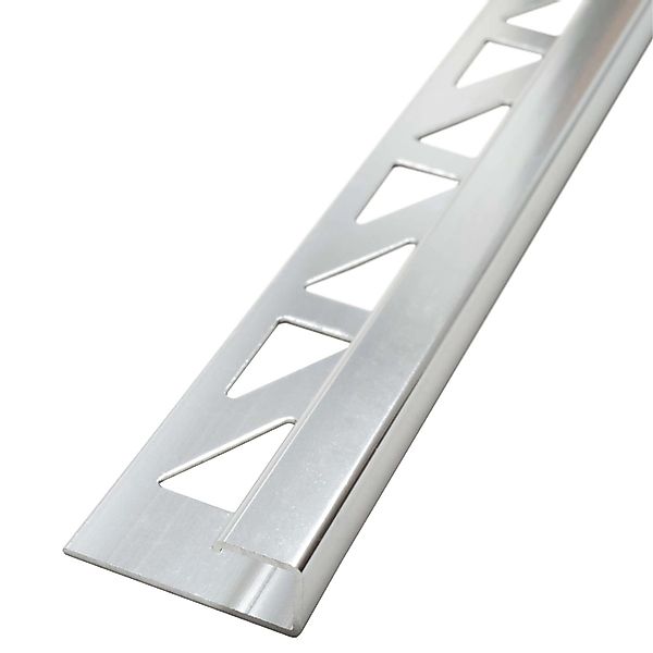 Dalsys Fliesenschiene Aluminium 2,5m x 8mm Eckprofil Silber Matt günstig online kaufen