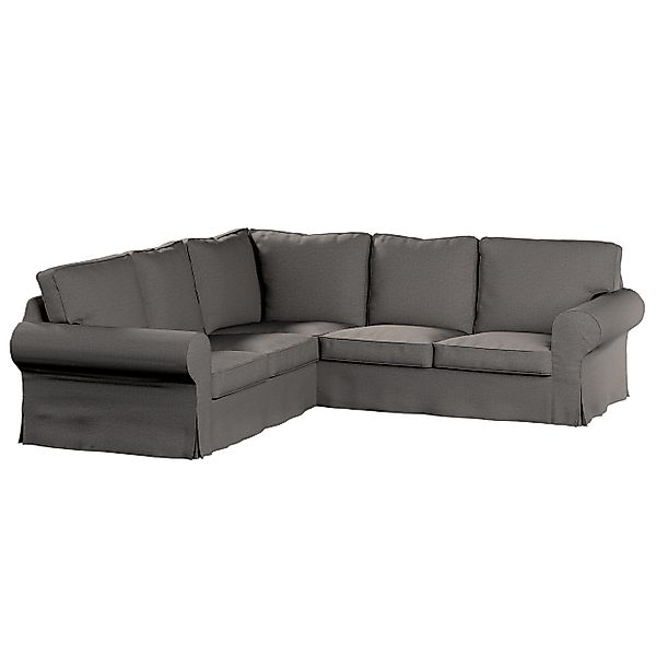 Bezug für Ektorp Ecksofa, dunkelgrau, Sofahusse für Ektorp Ecksofa, Edinbur günstig online kaufen