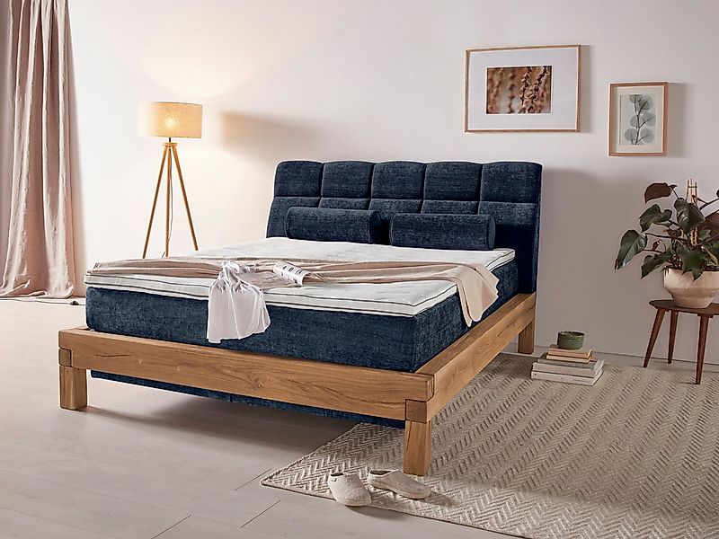 Home affaire Boxspringbett Villads, Liegefläche: 160/200 cm aus Balkeneiche günstig online kaufen