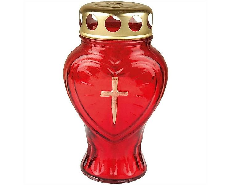 HS Candle Grabkerze (1-tlg), Grabkerze in Herzform mit goldenem Deckel, ver günstig online kaufen