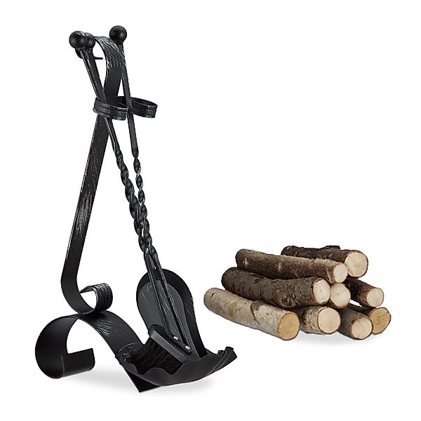 relaxdays Kamingarnitur Kaminbesteck antik 4-teilig günstig online kaufen