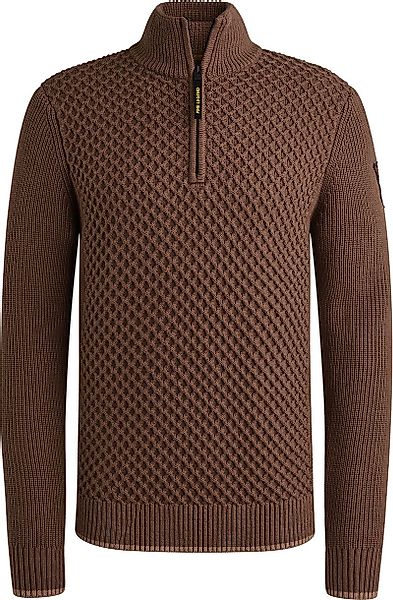 PME Legend Half Zip Structure Sweater Braun - Größe 3XL günstig online kaufen