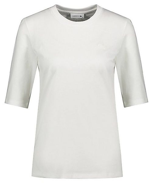 Lacoste Rundhalsshirt mit tonigem Logo-Patch günstig online kaufen