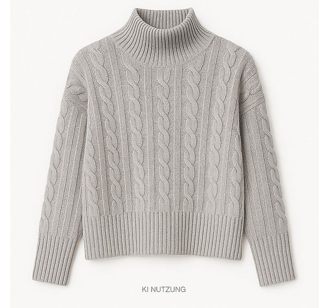 CATNOIR Wollpullover Stehkragenpullover Merino-Wolle CATNOIR light Grey günstig online kaufen