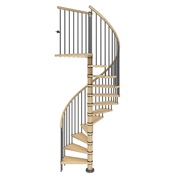 Dolle Spindeltreppe Winnipeg Buche geölt Ø 120 cm 14 Stufen Buche FSC® günstig online kaufen