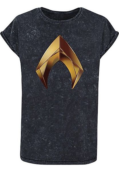 ABSOLUTE CULT T-Shirt ABSOLUTE CULT Damen Ladies Aquaman - Emblem Acid Wash günstig online kaufen
