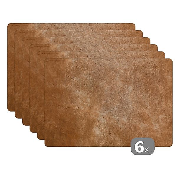 MuchoWow Platzset Leder - Strukturiert - günstig online kaufen