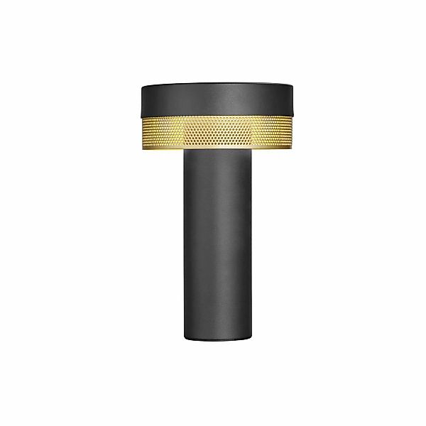 LED-Tischlampe Mesh Akku, Höhe 24cm, schwarz/gold günstig online kaufen