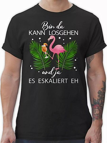 Shirtracer T-Shirt Bin da kann losgehen und ja es eskaliert eh I Flamingo K günstig online kaufen