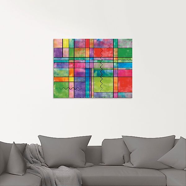 Artland Glasbild »Bunt Abstrakt«, Muster, (1 St.), in verschiedenen Größen günstig online kaufen