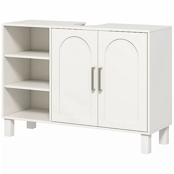 HOMCOM Unterschrank, Badezimmerschrank, mit zweistufigem Schrank, 2 Türen, günstig online kaufen