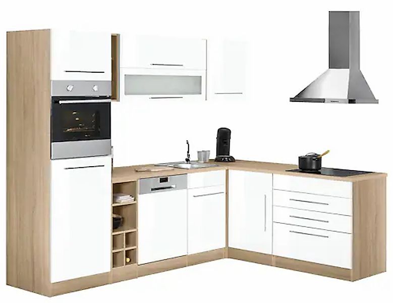 KOCHSTATION Winkelküche "KS-Eton", mit E-Geräten, Stellbreite 260 x 190 cm günstig online kaufen