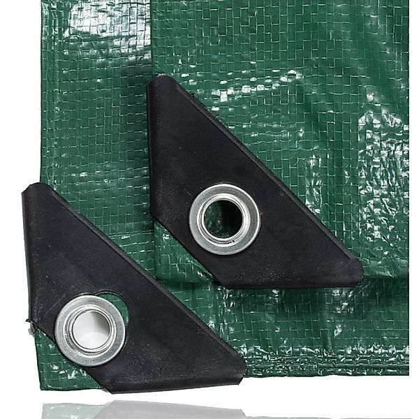 toolmate® Schutzplane Abdeckplane 200 g/m² grün - Plane mit Ösen wasserdich günstig online kaufen