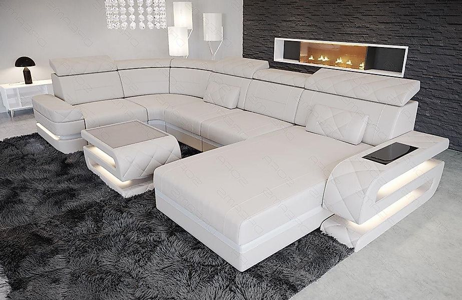 Sofa Dreams Wohnlandschaft Bologna U Form Leder, 6-Sitzer, Couch, opt. Schl günstig online kaufen