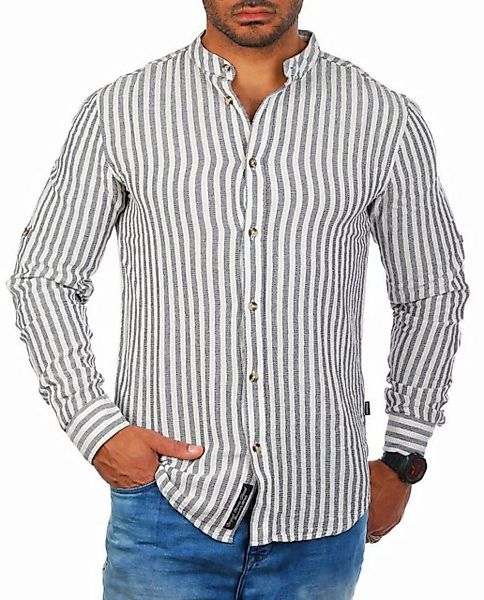CARISMA Langarmhemd Herren Hemd trendig luftig grob gewebt retro Look 8607 günstig online kaufen