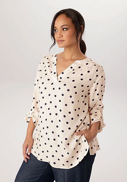 Aniston PLUS Schlupfbluse in trendigem Pünktchendessin - NEUE KOLLEKTION günstig online kaufen
