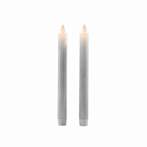 MARELIDA Kerzen 2er Set mit Auspustefunktion 24cm silber günstig online kaufen