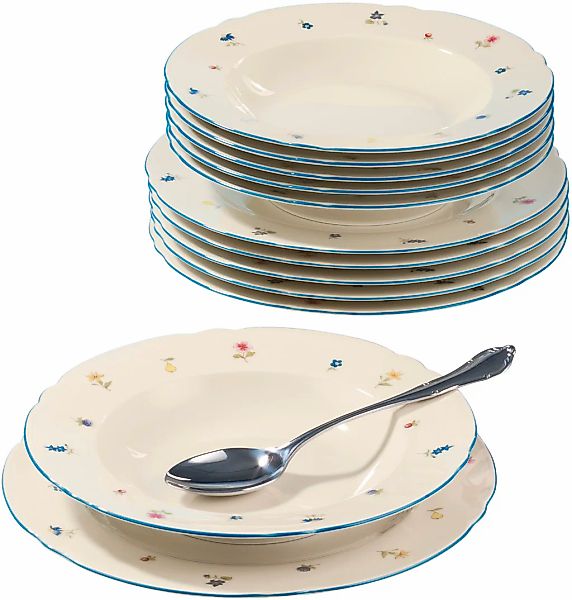 Seltmann Weiden Tafelservice "Geschirr-Set, 12 Teile, Marieluise Streublume günstig online kaufen