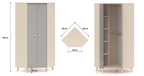 Marmex Möbel Eckkleiderschrank MEVEL 01 Kleiderschrank günstig online kaufen